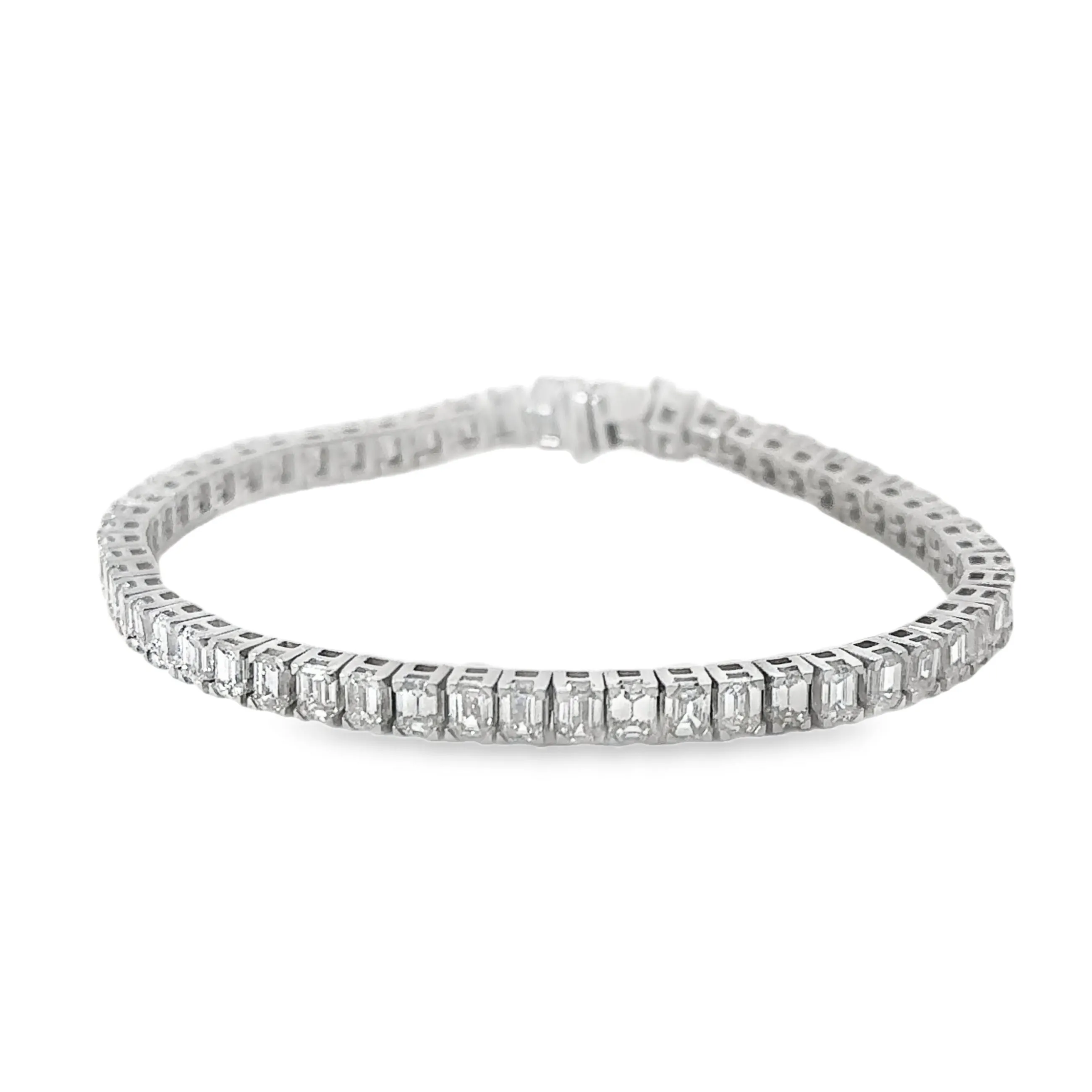 Emerald Cut Diamond Tennis Bracelet