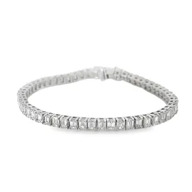Emerald Cut Diamond Tennis Bracelet