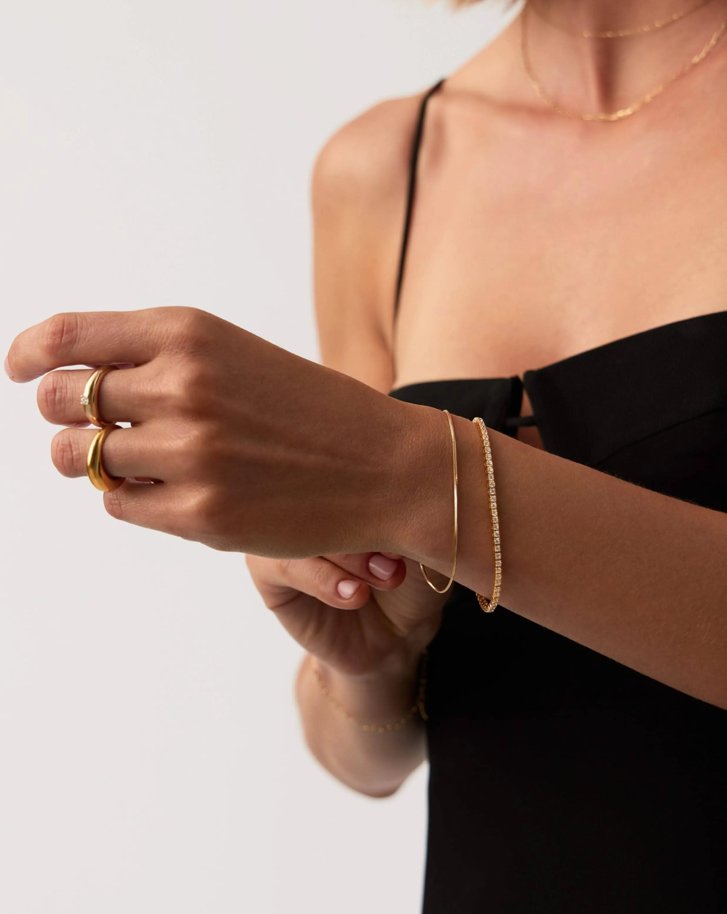 Fine Diamond Tennis Bracelet - Size L | 14k Solid Gold Lab Grown Diamonds