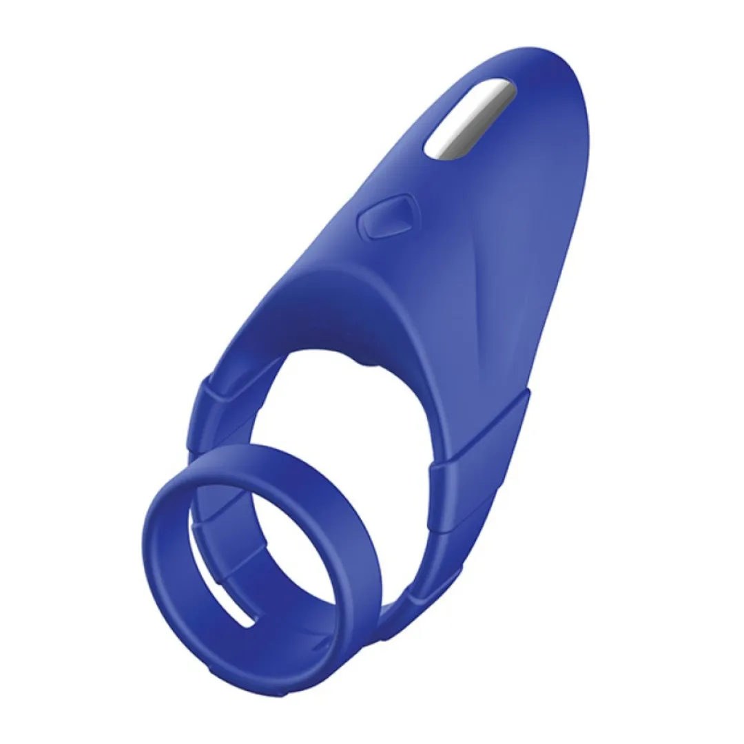 Forto F-48: Double Silicone Cock Ring with Vibrating Perineum Stimulator