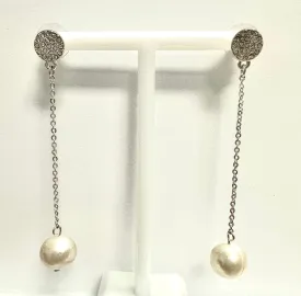 Freshwater Pearl Chain Drop Earring
