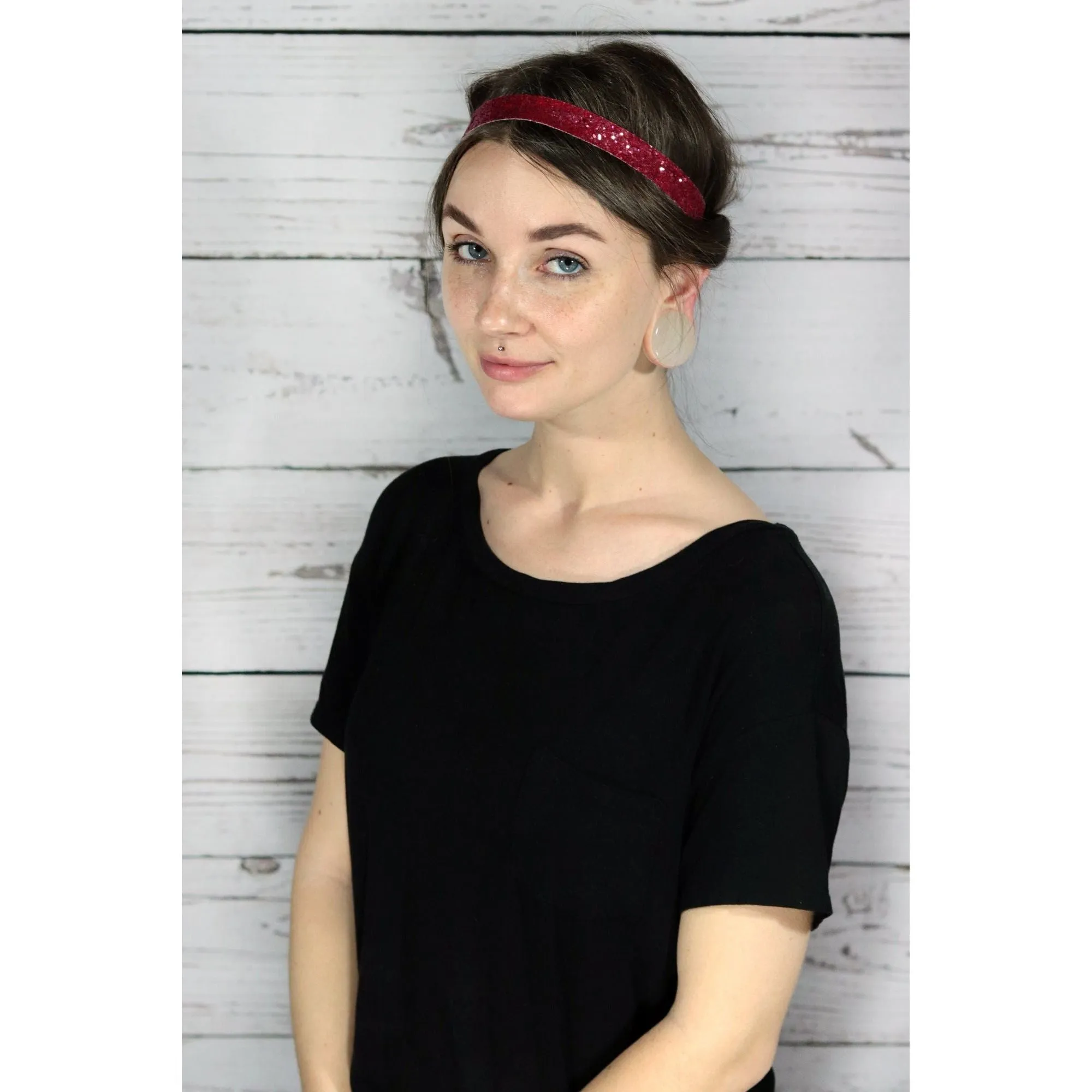 Girly Glitter Headbands - 6 Pack