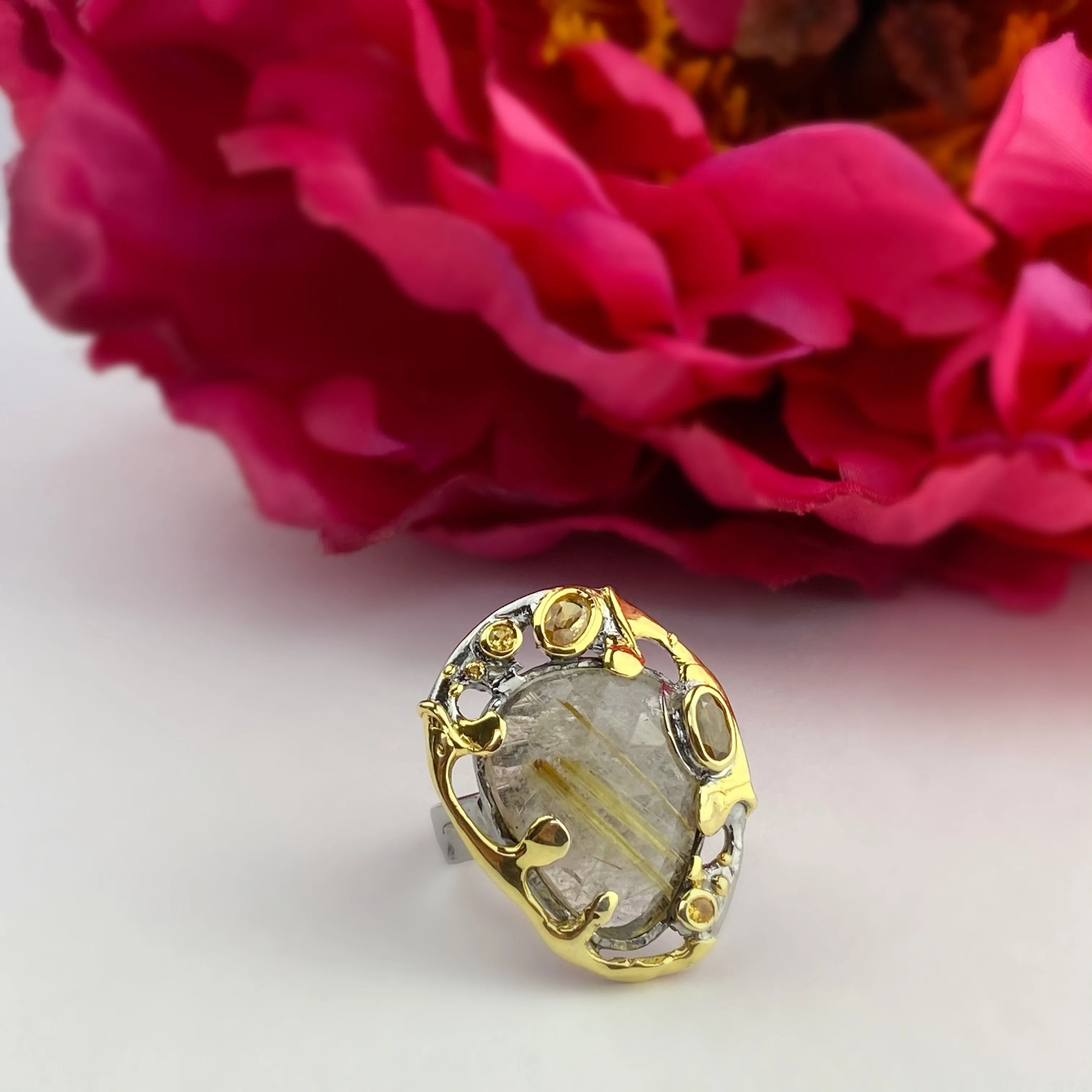 Golden Sunrays Ring - GLR159