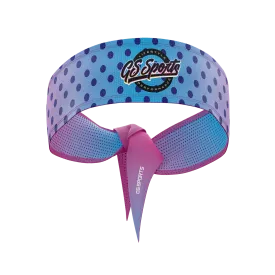 GS Sports Tied Headband - Rainbow Polka Dots