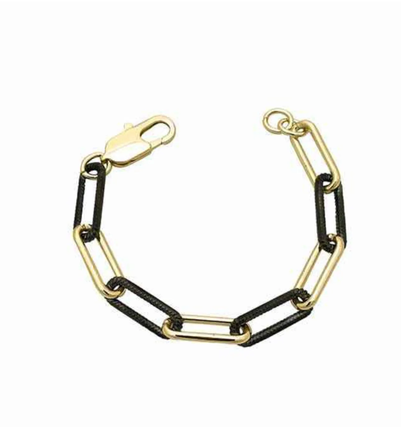 Gunmetal and Gold Link Bracelet