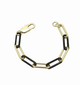 Gunmetal and Gold Link Bracelet