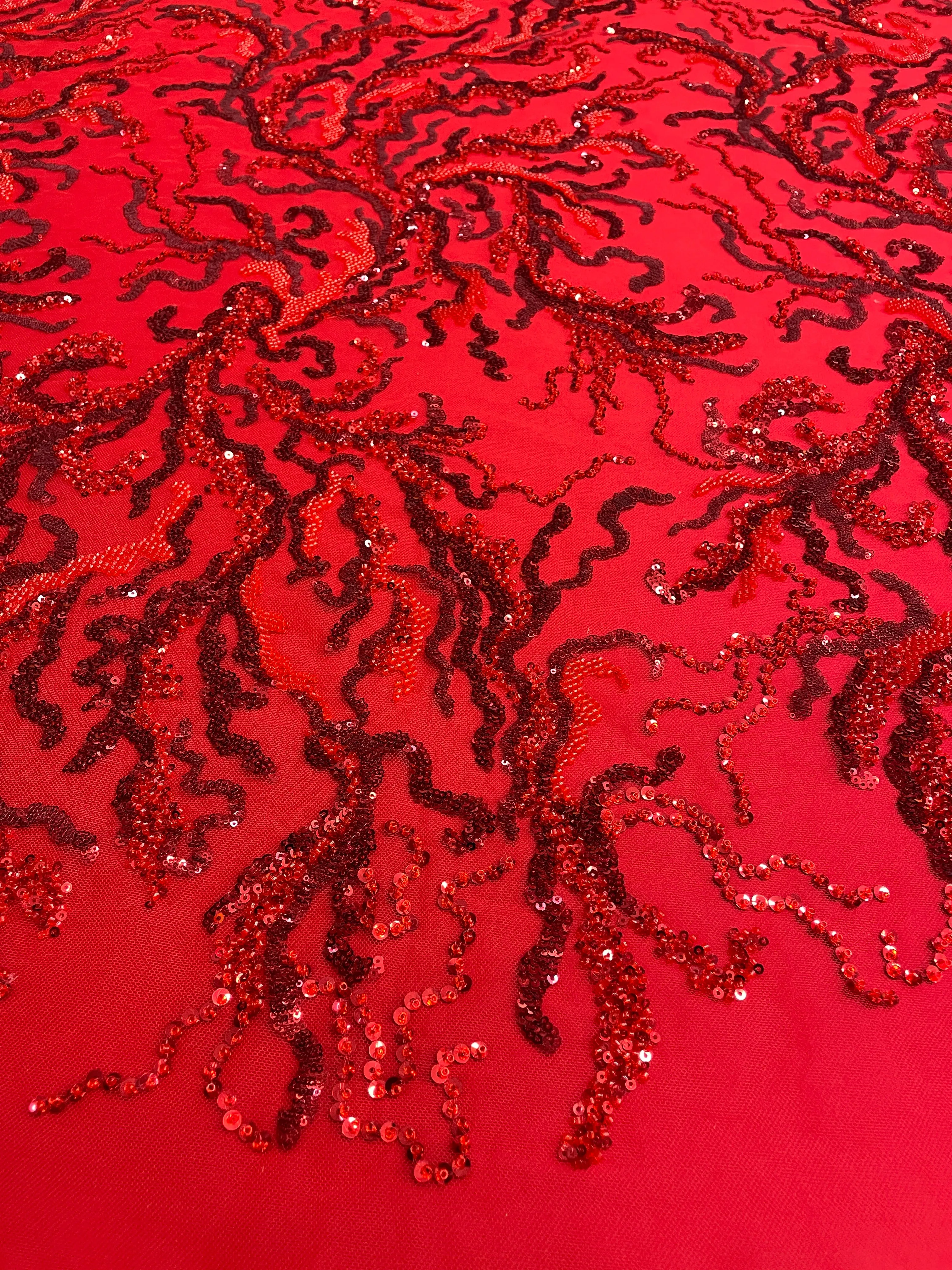 Hand Beaded Coral Reef Design