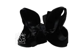 Layered Double Knot Bow Clip-Satin & Velvet
