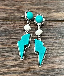 Lightning Bolt Earrings 3"