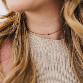 Magenta Chain Choker Necklace