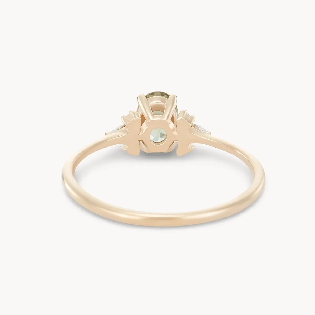 orbit of love one-of-a-kind - 14k yellow gold ring, green sapphire