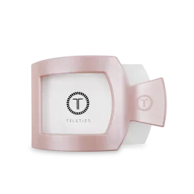 Pearly Pink Large Flat Square Teleties Clip