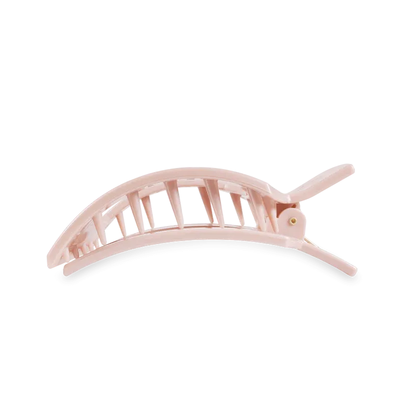 Pearly Pink Large Flat Square Teleties Clip