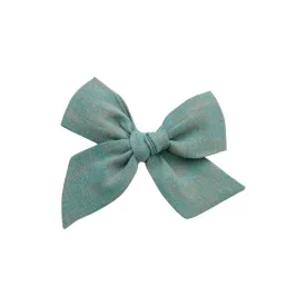 Pinwheel Bow | Copper Green - Alligator Clip