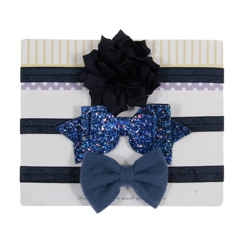 Sequin Bow Baby Girl Headbands