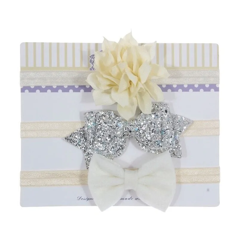 Sequin Bow Baby Girl Headbands