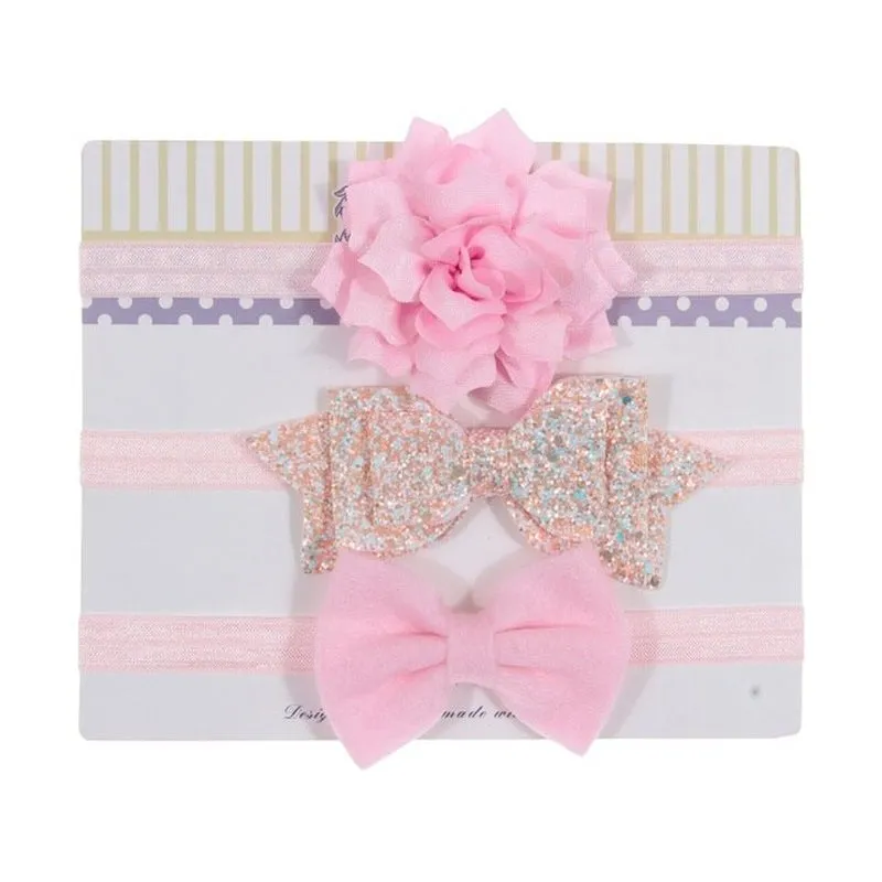 Sequin Bow Baby Girl Headbands