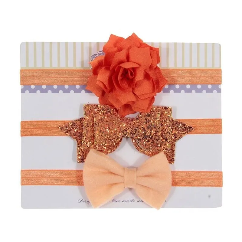 Sequin Bow Baby Girl Headbands