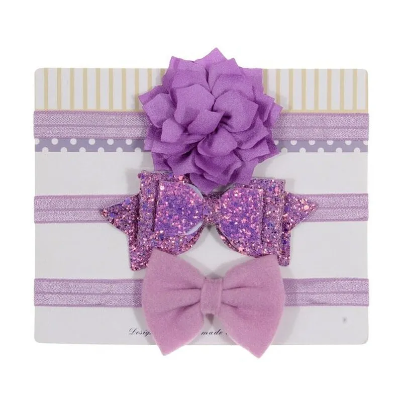 Sequin Bow Baby Girl Headbands