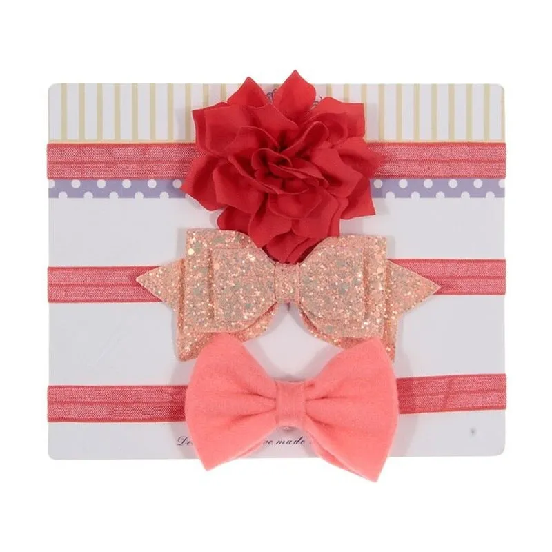 Sequin Bow Baby Girl Headbands