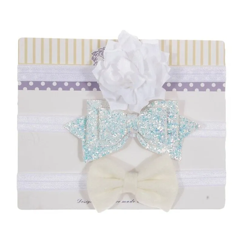 Sequin Bow Baby Girl Headbands