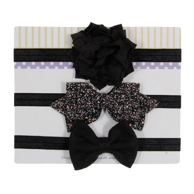 Sequin Bow Baby Girl Headbands