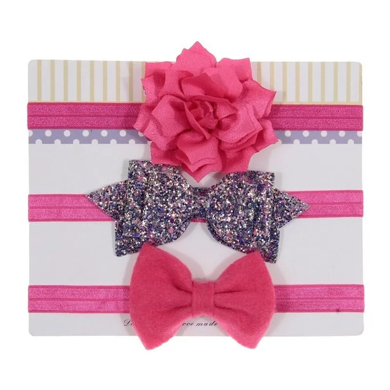 Sequin Bow Baby Girl Headbands