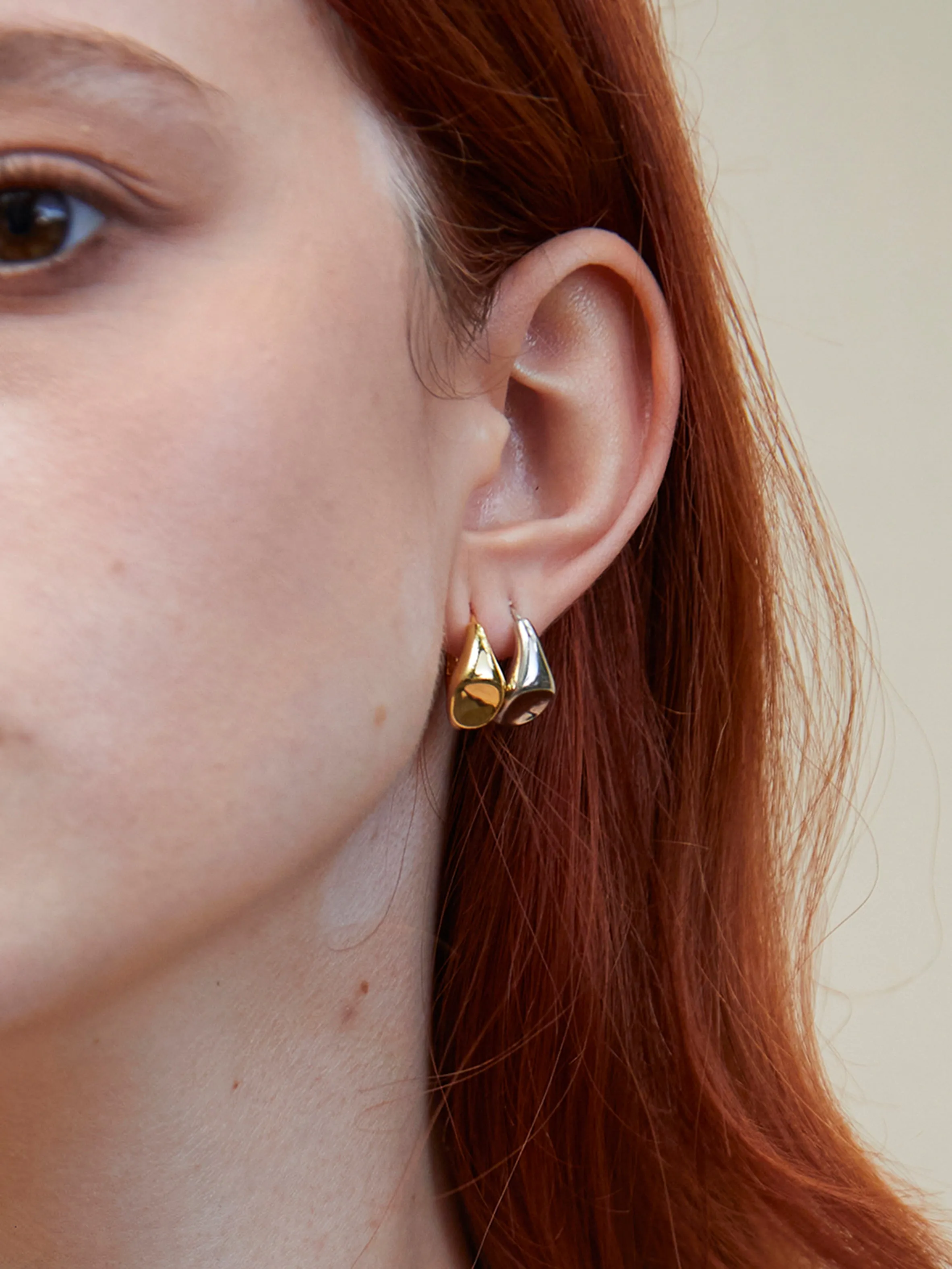 Signet Hoop Earrings