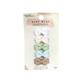 Tiny Tuxedo Bows on Snap Clips Set of 5 - Tranquility by Baby Wisp