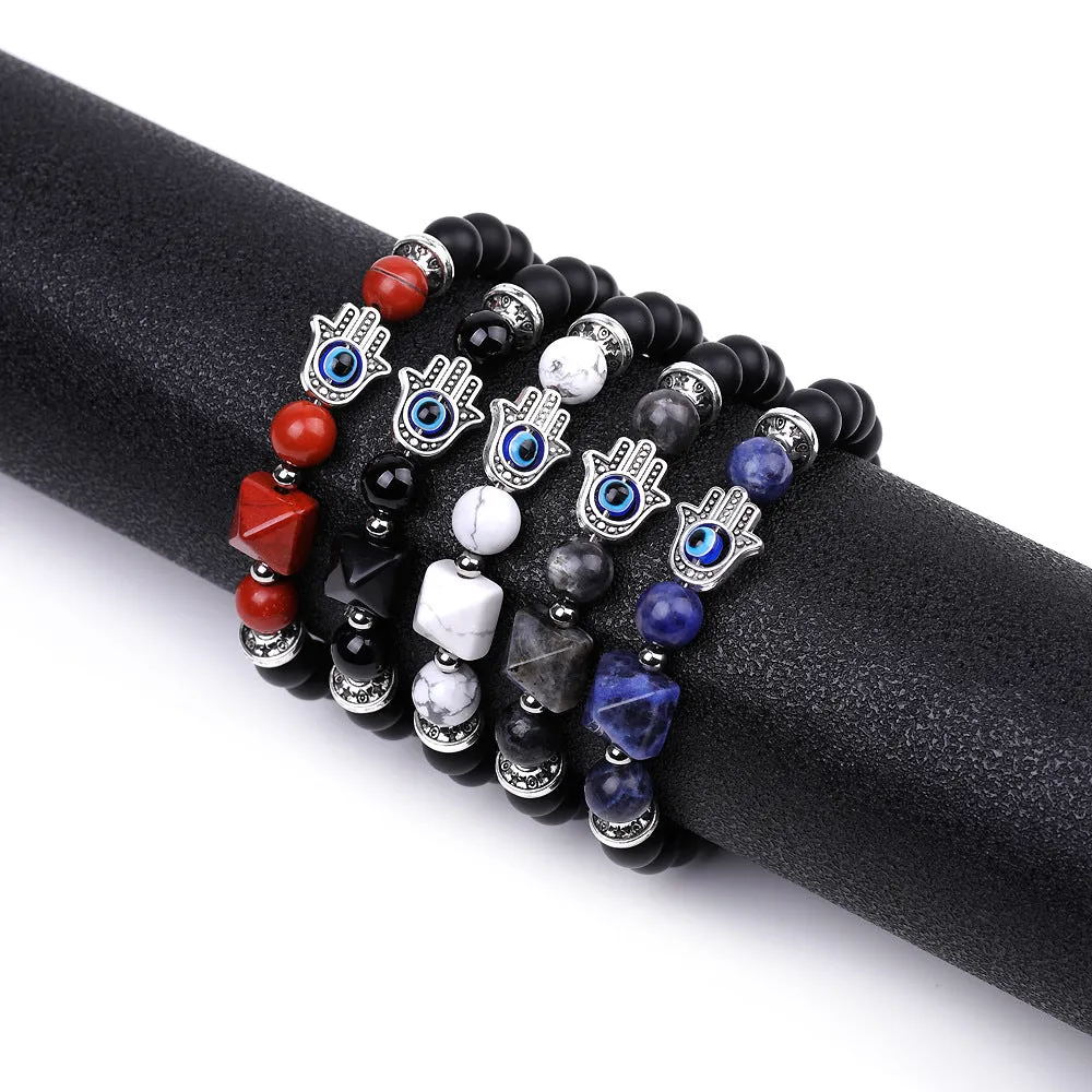 Wholesale  Devil Eye Amethyst Beads Bracelet