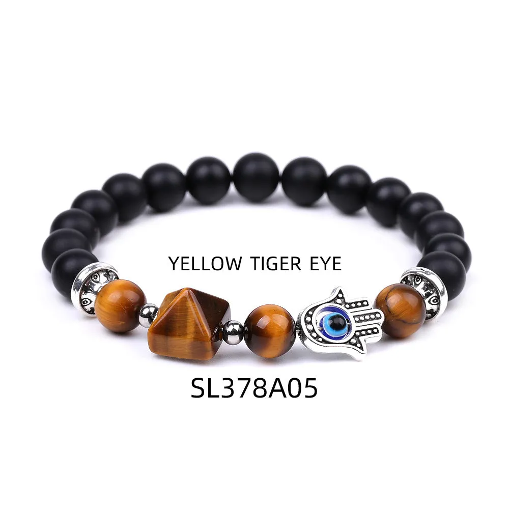 Wholesale  Devil Eye Amethyst Beads Bracelet