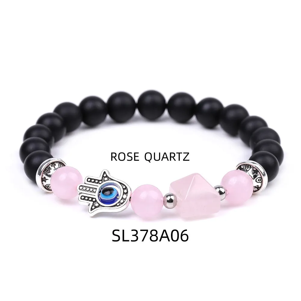 Wholesale  Devil Eye Amethyst Beads Bracelet