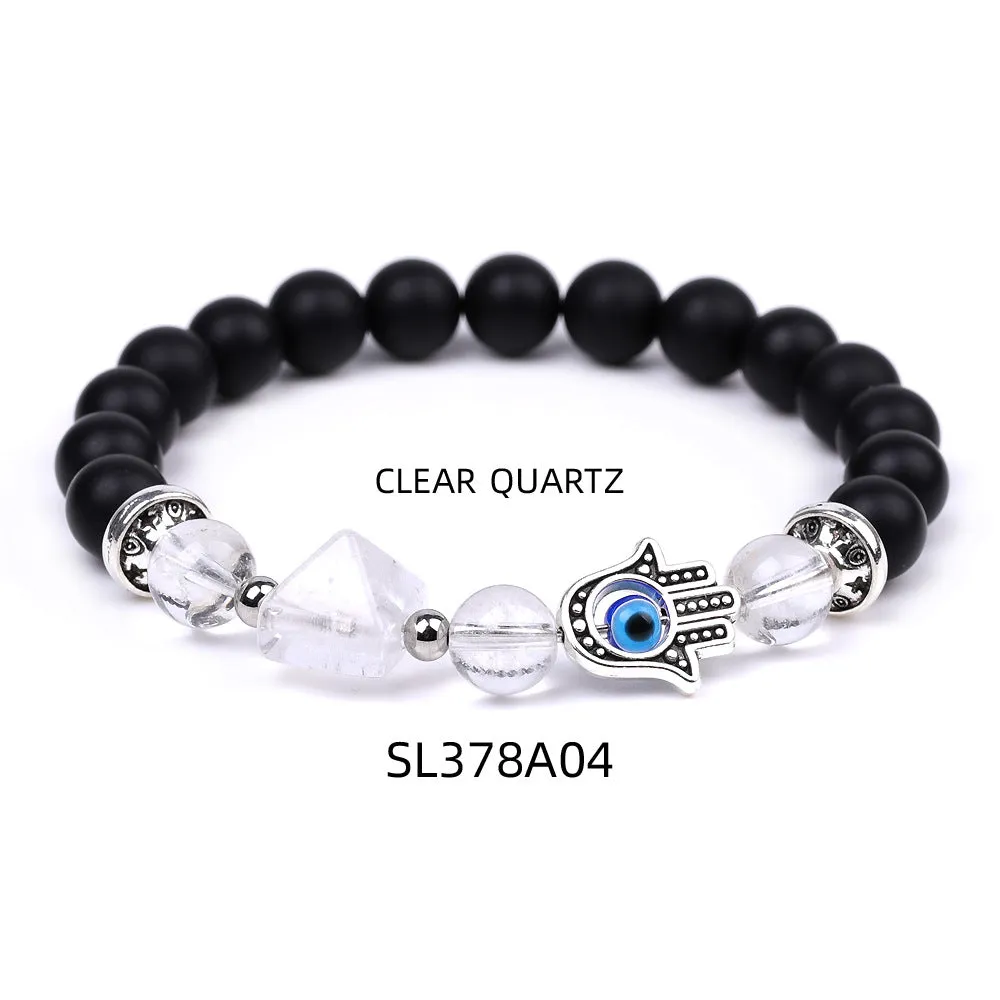 Wholesale  Devil Eye Amethyst Beads Bracelet