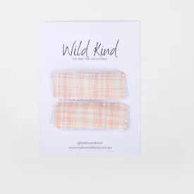 Wild Kind Agnes Hair Clips - Pink/White