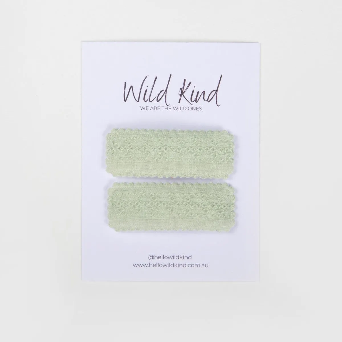 Wild Kind Agnes Hair Clips - Sage