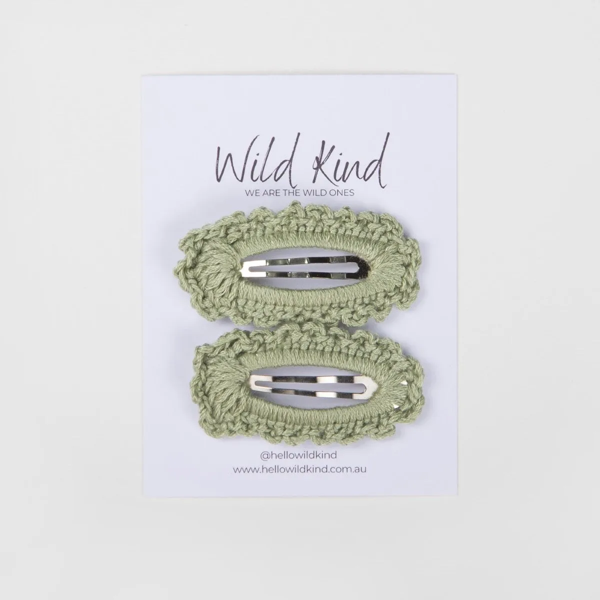 Wild Kind Harriet Hair Clips - Sage