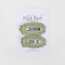 Wild Kind Harriet Hair Clips - Sage